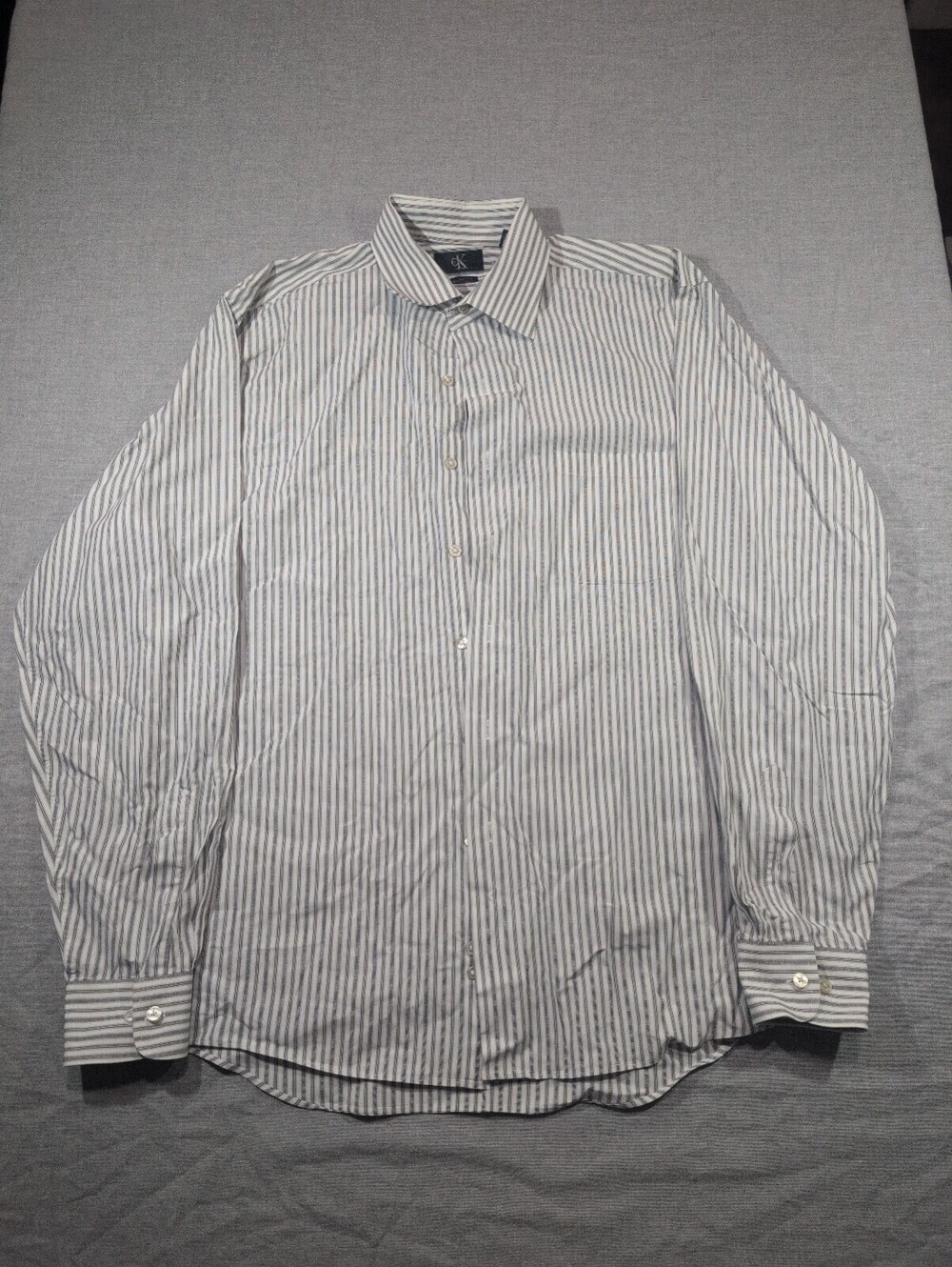 Calvin Klein Regular Fit striped cotton button-up shirt